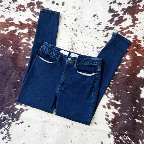 FRAME Jeans Le One Skinny Jean in Kodak Wash Size 2 Blue - Picture 2 of 5